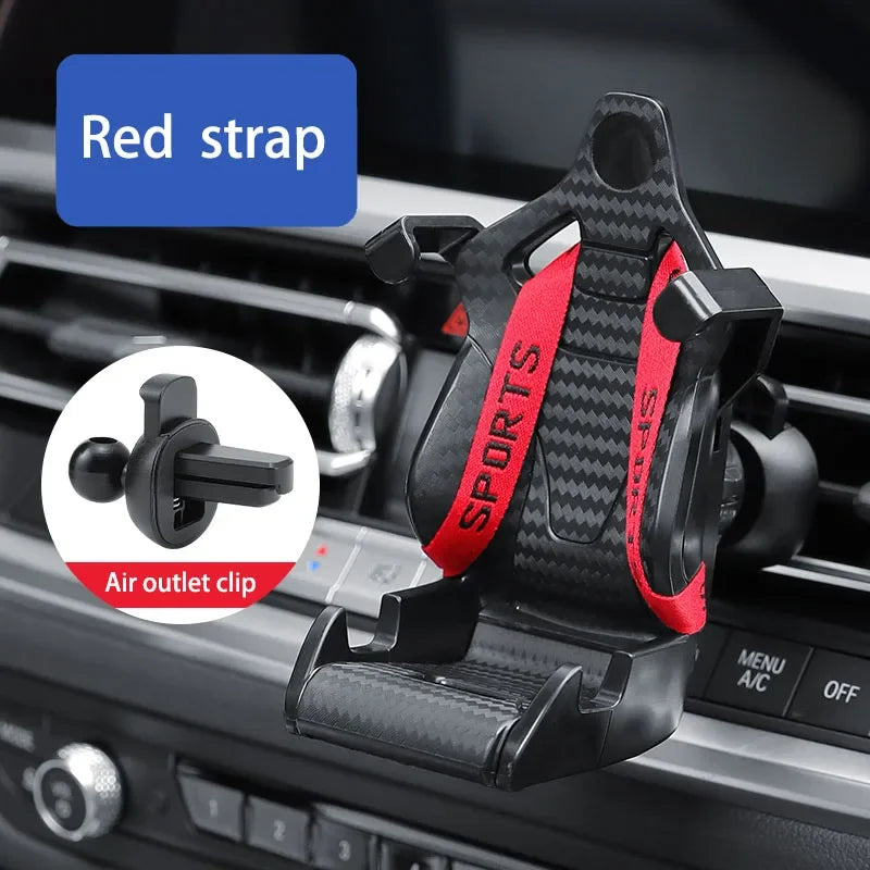 Racing seat design car phone holder Mount stand suction cup