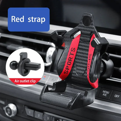 Racing seat design car phone holder Mount stand suction cup