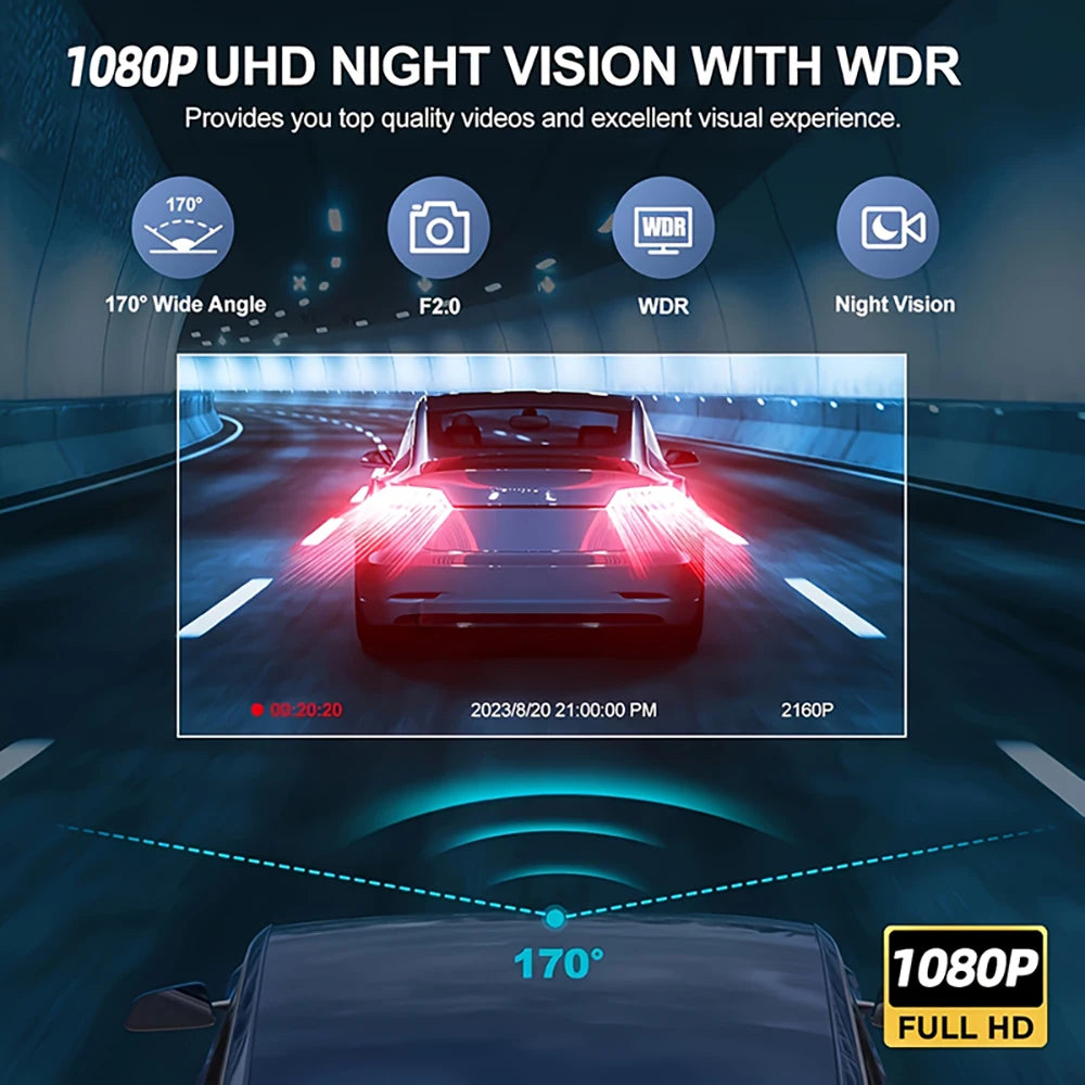 NEW 1080P HD WIFI 2/3Camera Dash Cam For Car Camera