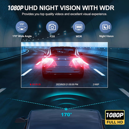 NEW 1080P HD WIFI 2/3Camera Dash Cam For Car Camera