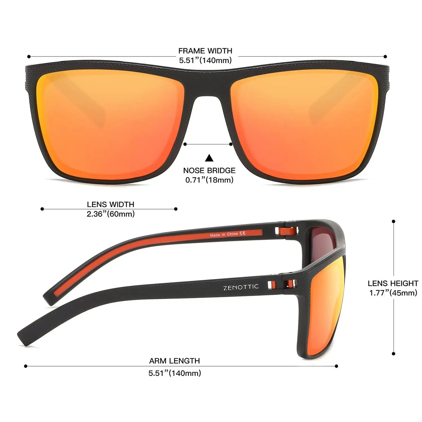 Polarized Sunglasses for Men Shades Lightweight TR90 Frame
