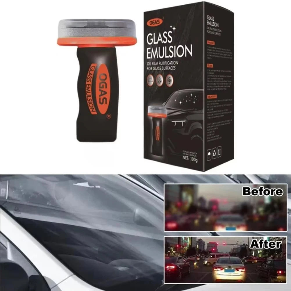 Car Glass Oil Film Remover Front Windshield Rearview Mirror Side