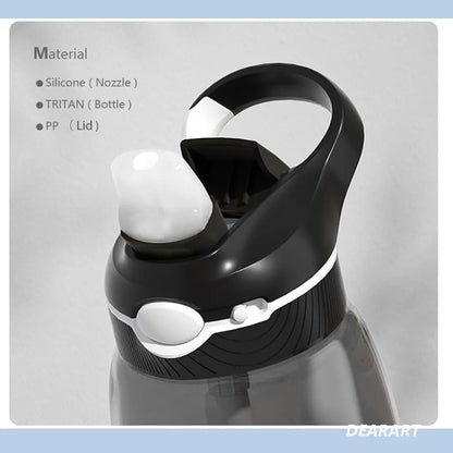 750ml Portable Sports Water Bottle With Straw For Camping Outdoor