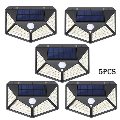 Solar Lights Outdoor 100 LED Wall Lamp Motion Sensor Lights