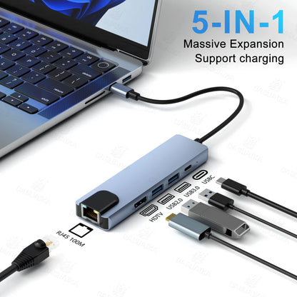 USB C Hub 8In1 7in2 7in1 Type C 3.1 To 4K HDMI Adapter