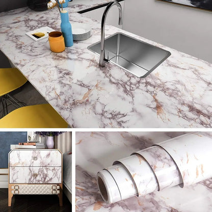 Marble Kitchen Oil-Proof Film Proof Self-Adhesive Wallpaper