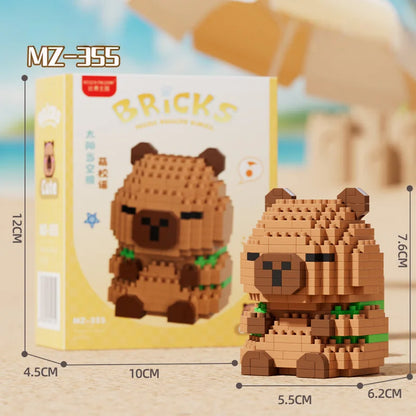 Cute doll Kapi Capybara Bala creative building blocks