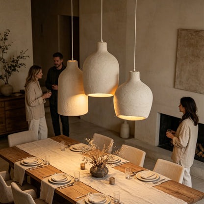 Wabi Sabi Ceiling Pendant Light Nordic LED Chandelier for Living Dining Room