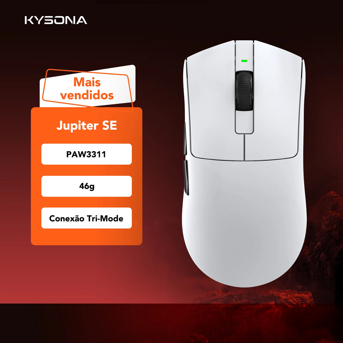 Tri-Mode Gaming Wireless Bluetooth Wired Mouse