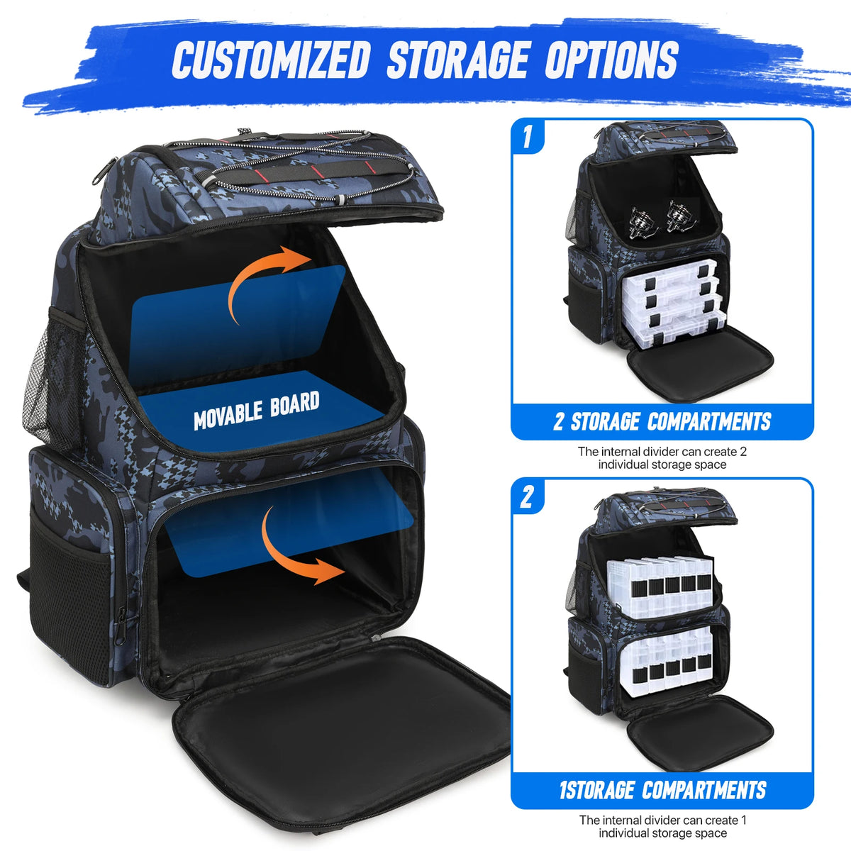 Fishing Backpack 45L Cooler Fishing Tackle Storage Bag