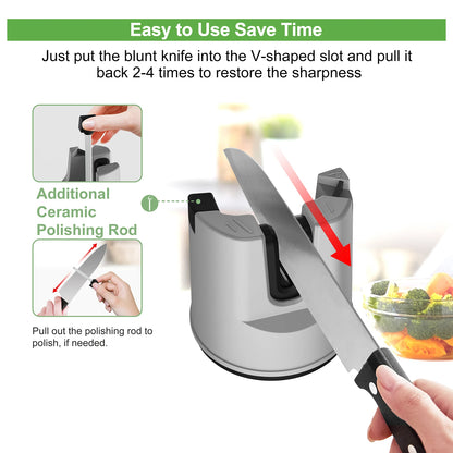 Knife Sharpeners Kitchen Multi-function Suction Cup