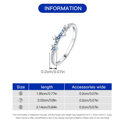925 Sterling Silver Three-Ring Stackable Ring for Women