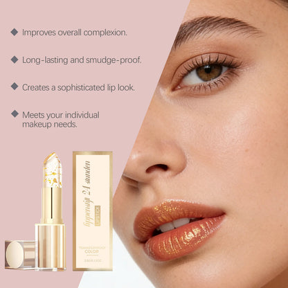 Gold Foil Color Changing Lipstick Fade Lip Line Enhance