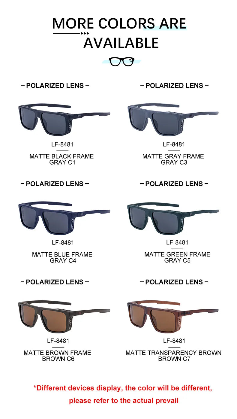 Vintage Polarized Sunglasses Men Fashion Square Eyewear