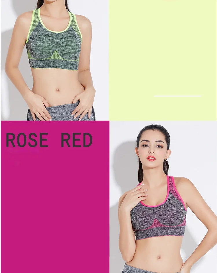 New Sports Bra Women Seamless Gym Jogging Crop Top Yoga Fitness