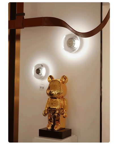 Modern Round Crystal Bedside Lamp Bedroom Living Room