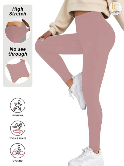 Plus Size Women's Leggings with Super Soft Fabric - High Elasticity
