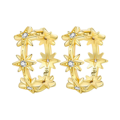 New 925 Sterling Silver 18K Gold Plated Cherry Blossom Butterfly