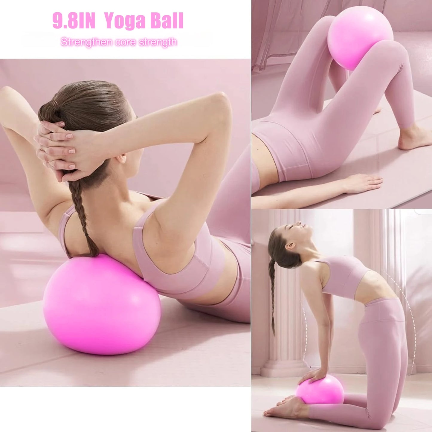 Pilates Basic Set Fitness Ball Elastic Stretch Belt