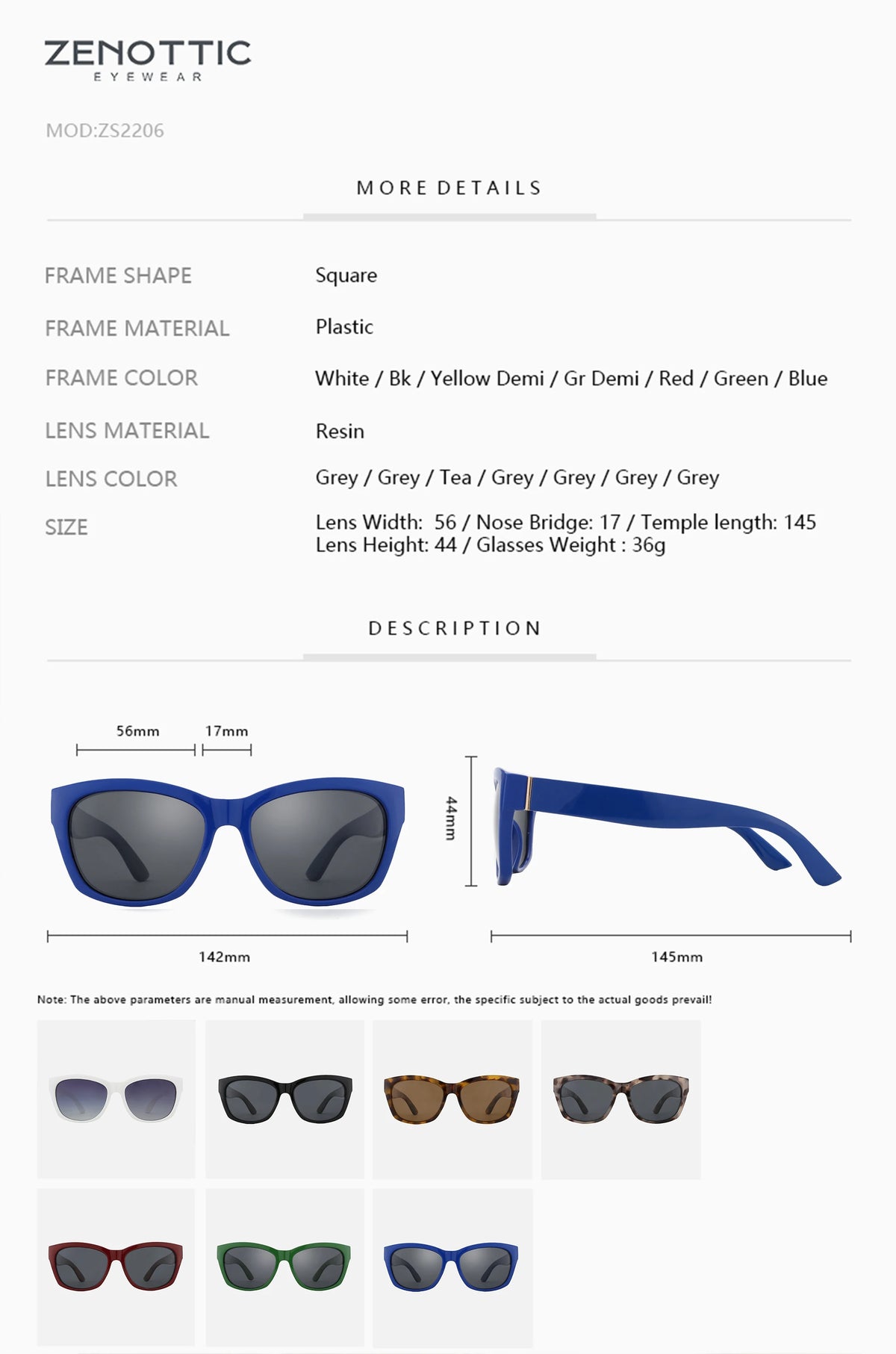 ZENOTTIC Butterfly Women Oversized Polarized Sunglasses