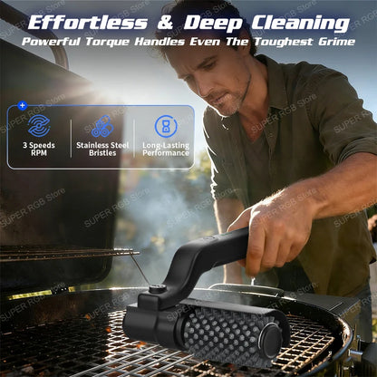 Electric BBQ Cleaner Brush Wireless Stainless Steel