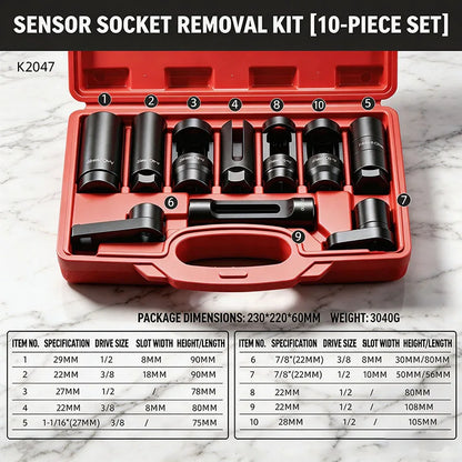 Universal Oxygen Sensor Socket Set O2 Lambda Sensor Removal