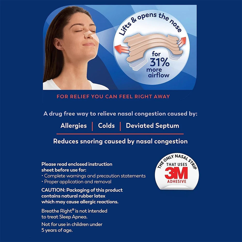 26/52/78 Pcs Breathe Right Nasal Strips