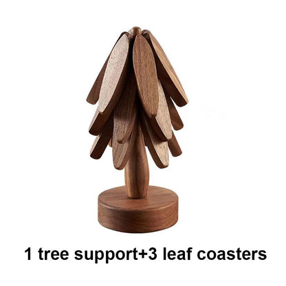 Tree Design Stand Bamboo Wooden Trivets Decorative