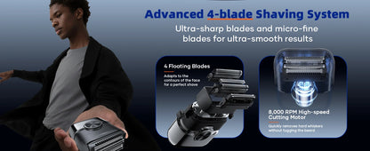 KENSEN S26 Electric Shaver for Men 4D Floating Blades