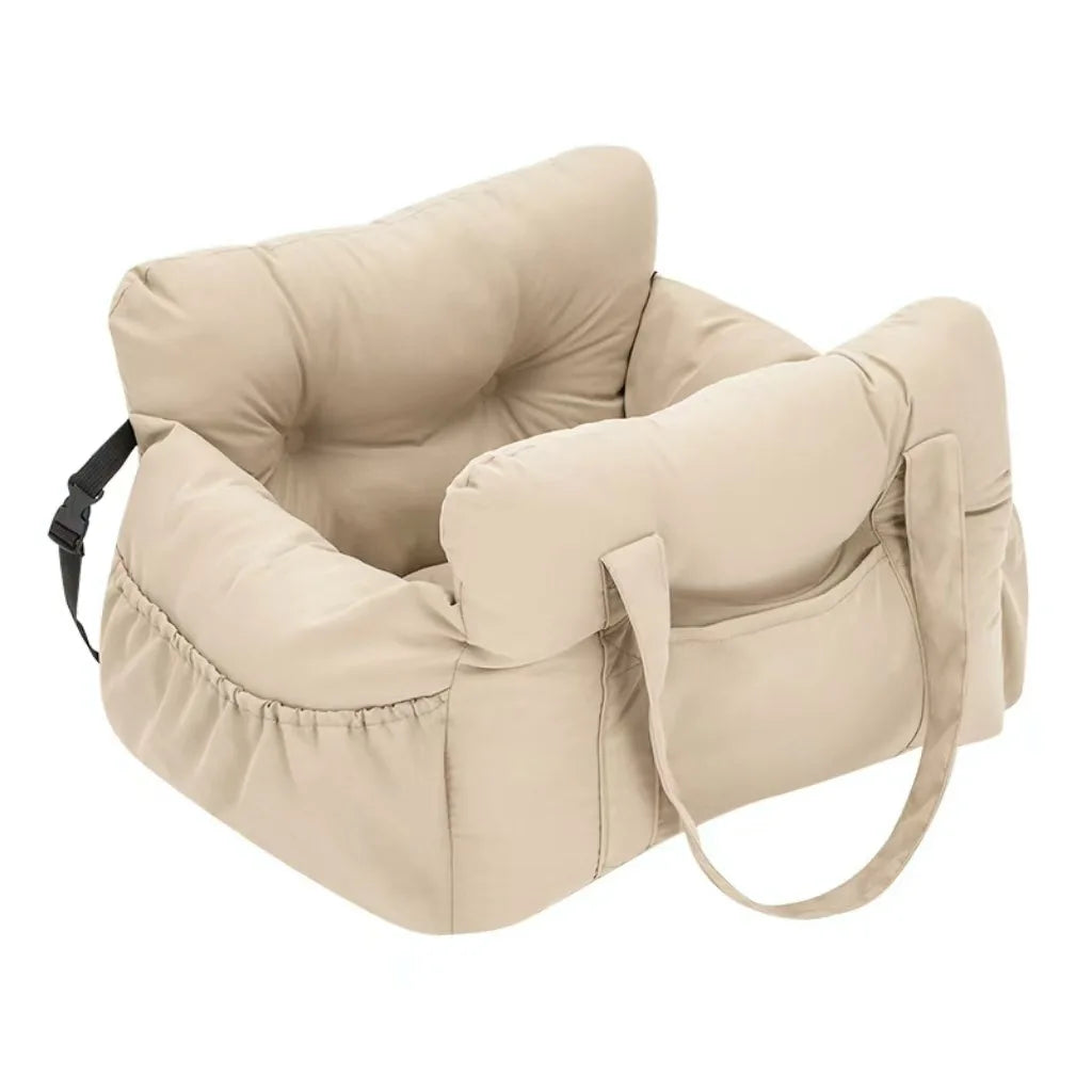 Dog Car Seat with Safety Belt - Non-Slip Pet Car Bed for Small Dogs,