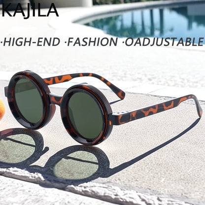 Polarized Small Frame Round Steampunk ND9 Adjustable