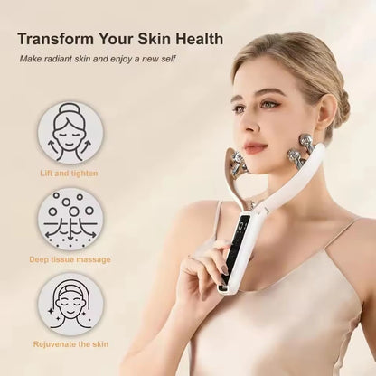 NEW RF EMS Micro Current Roller Face Slimming Artifact V Face