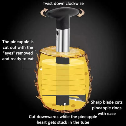 Pineapple Slicer Peeler Cutter Parer Knife Stainless Steel