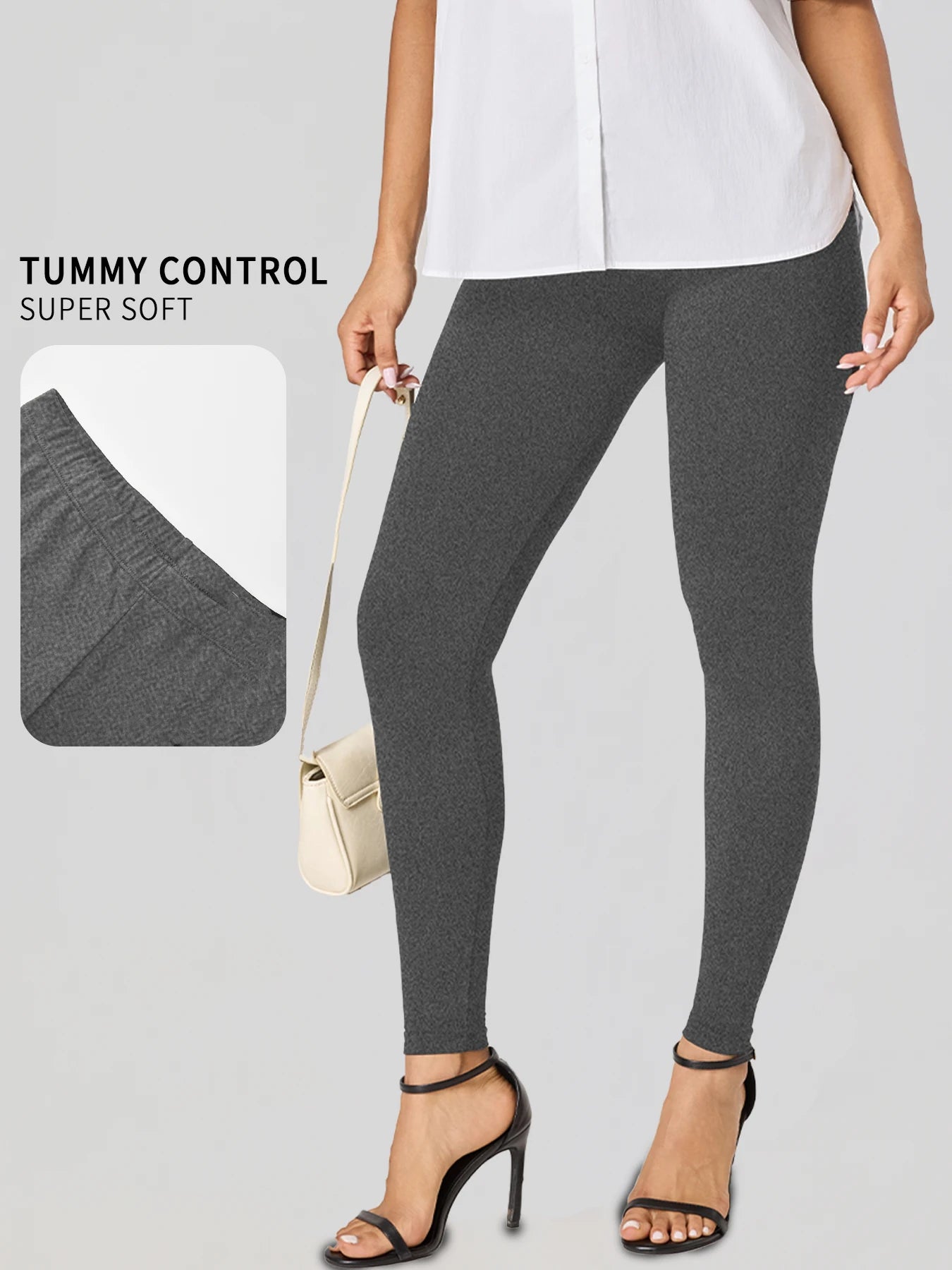Plus Size Women's Leggings with Super Soft Fabric - High Elasticity