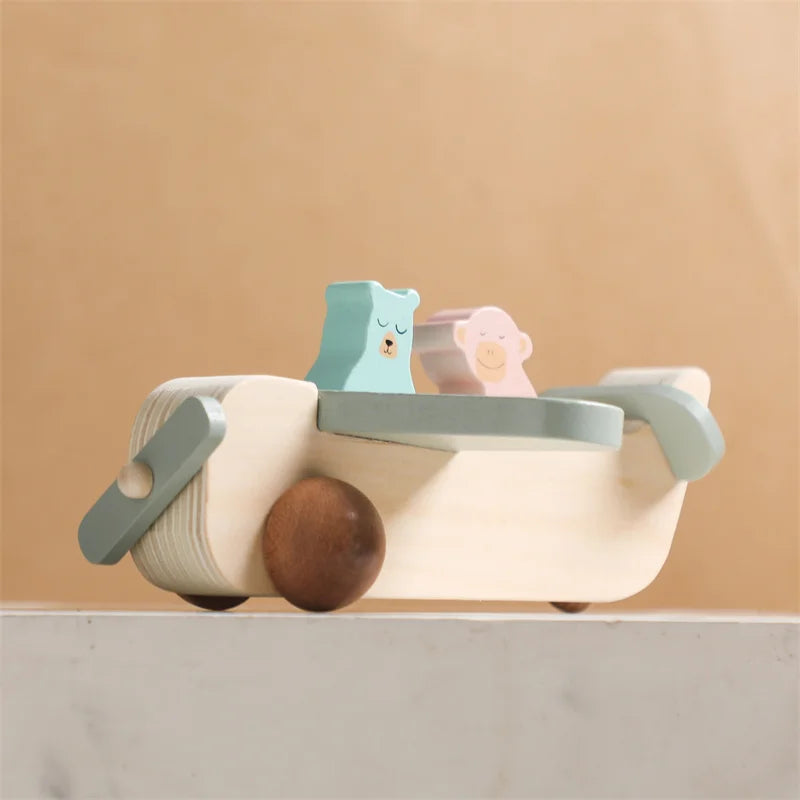 Wooden Birthday Train Toy Simulated Train Toy Model