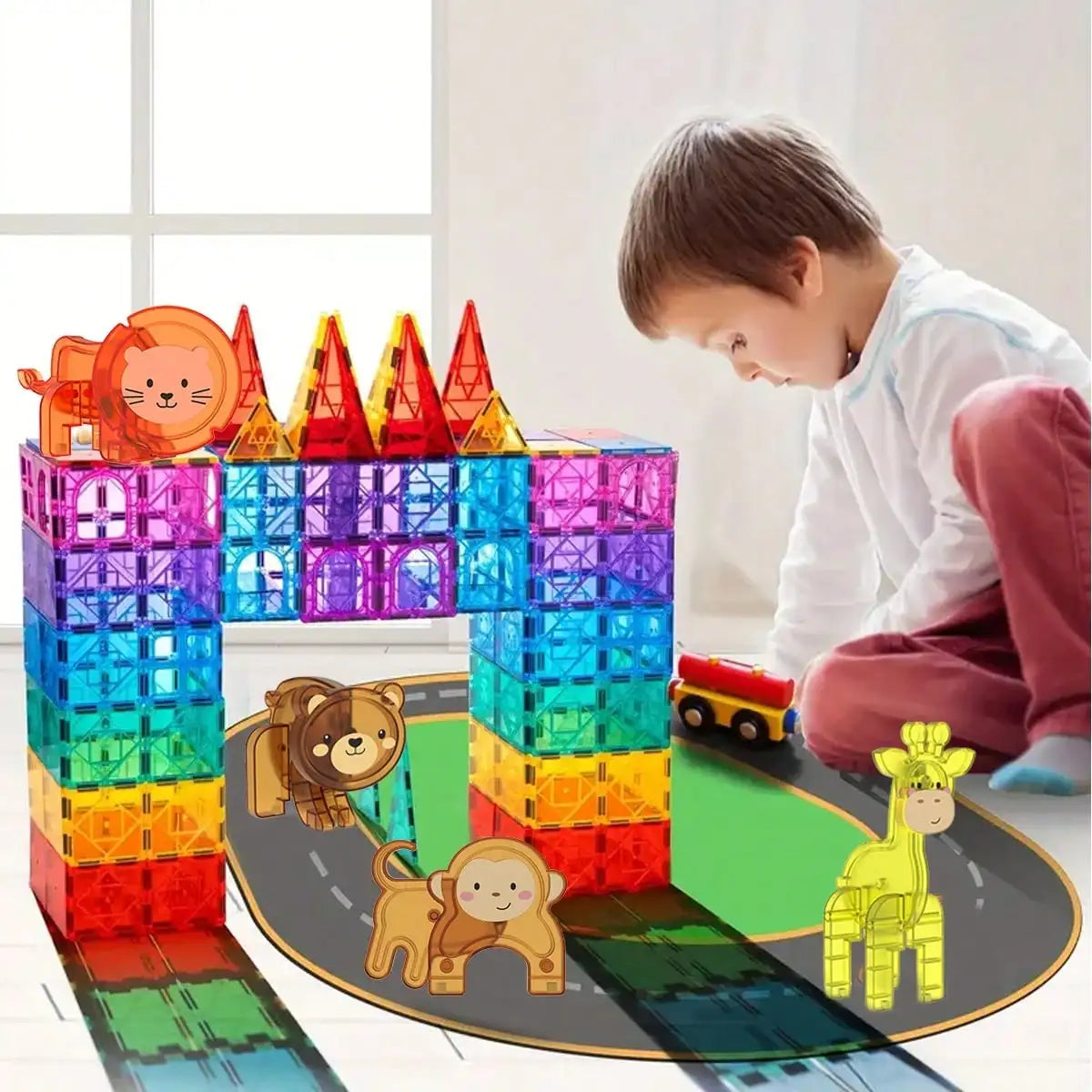 Magnetic Building Blocks Magnetic Force Plate Children's Toys