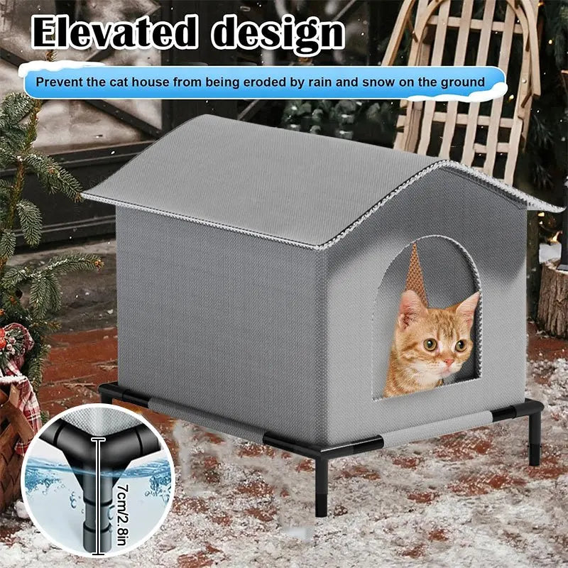 Stray Cat Houses with Mat Waterproof Summer Cool