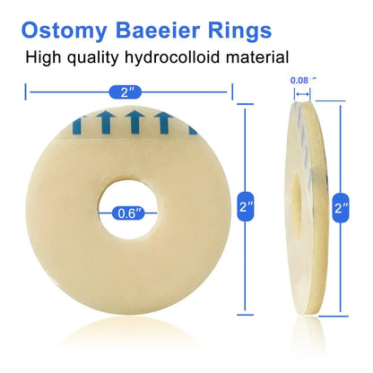 10PCS Ostomy Barrier Rings-Outer Diameter: