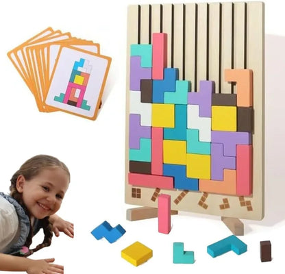 Wooden Puzzle Toy Stacking Game for Family Gathering
