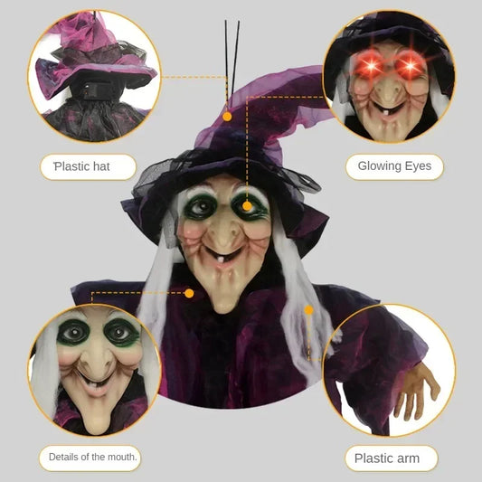 Halloween Spooky Voice Control Lumious Talking Witch