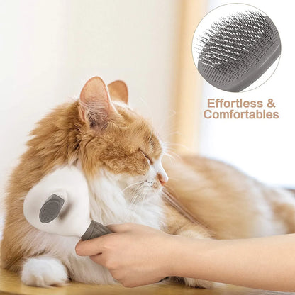Dog Brush Cat Comb Pet Self Cleaning Hair Remover Brush