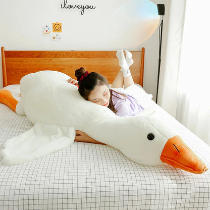 90-190cm Lovely Big White Goose Throw Pillow Plush Toy