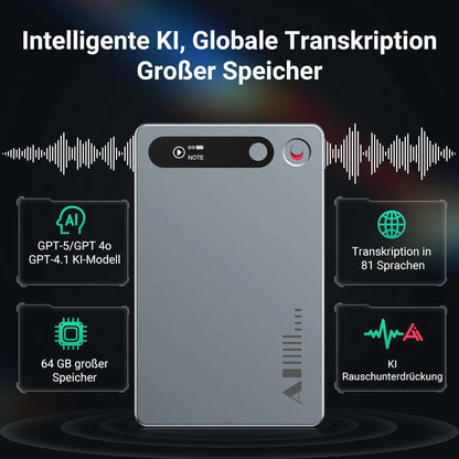 MECHEN 64GB AI Voice Recorder for Conference & Call