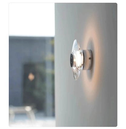 Modern Round Crystal Bedside Lamp Bedroom Living Room