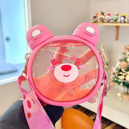 750MLCute Bear Kettle Straw Water Bottle