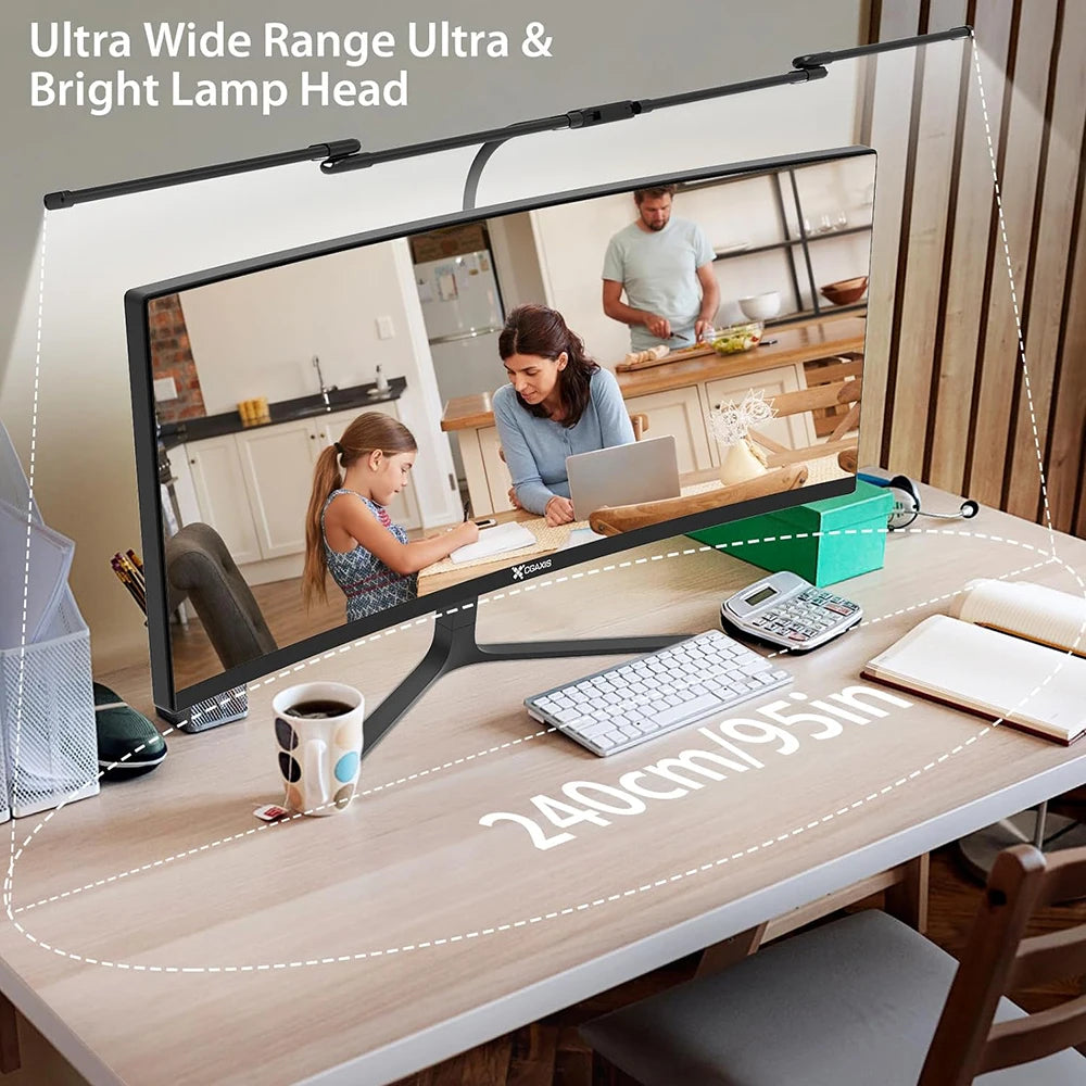 LED Ultra Bright Eye-Caring Desk Lamp Clip-on Office