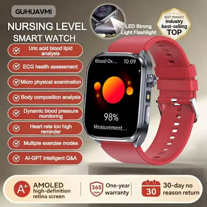 New AI Health Care Accurate detection ECG Smart Watch
