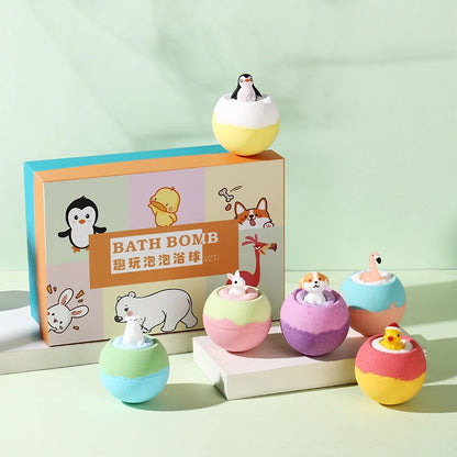 6PCS Children's Dinosaur Egg Bomb Bath Salt Balls Fun