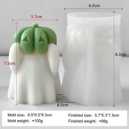 3D Halloween Pumpkin Spooky Silicone Mold DIY Ghost