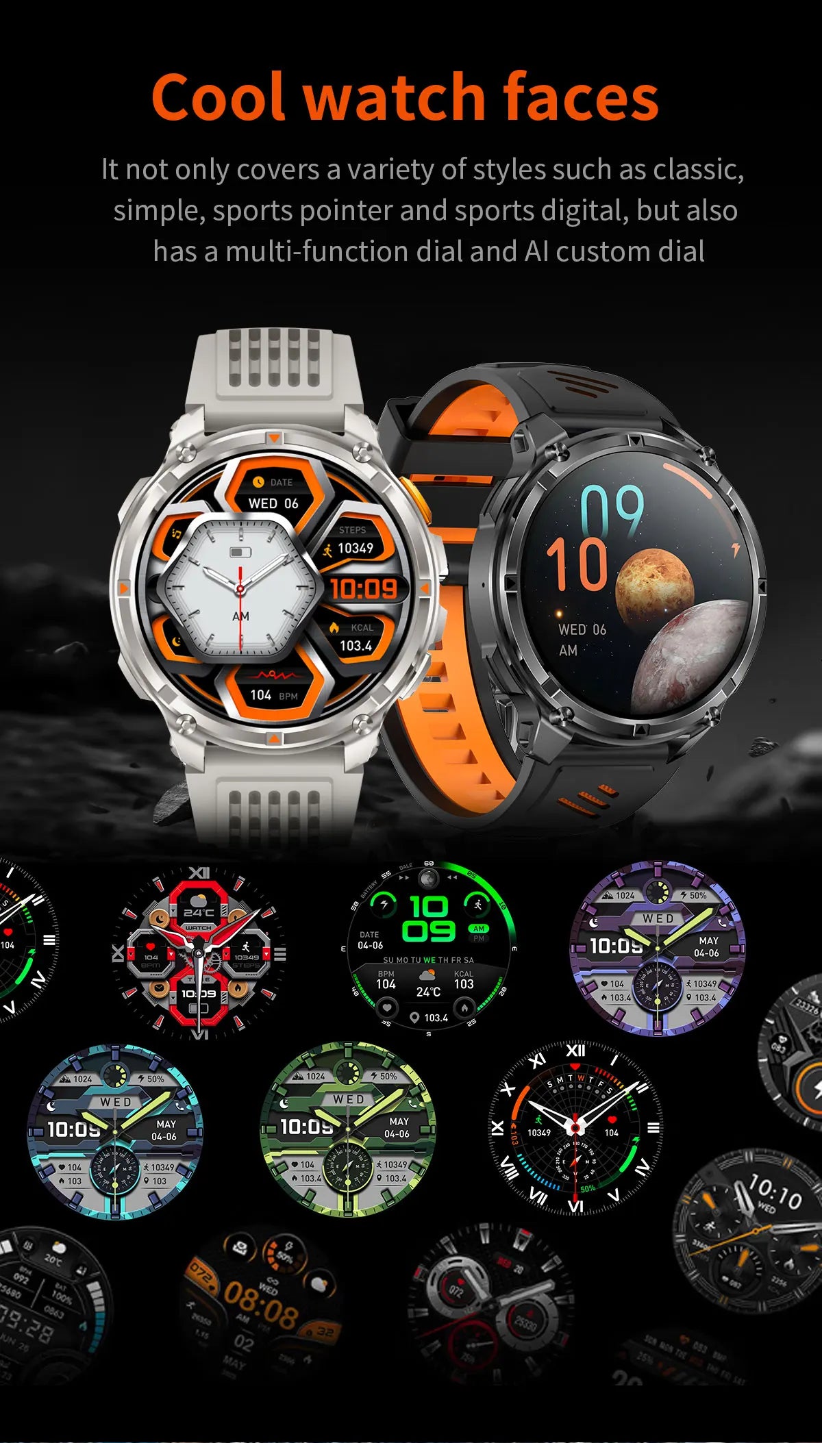 New T-Rex3 Pro 1100mAh Battery Smart Watch GPS Path